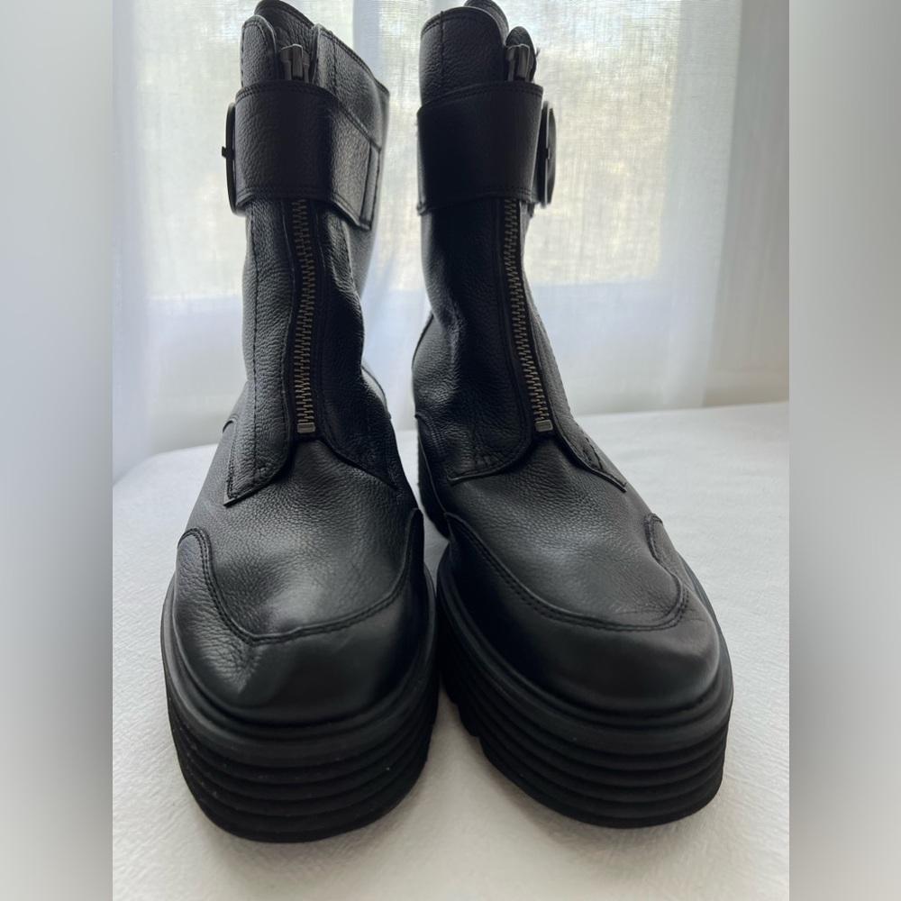 Paul Green Palani Zip Boot In Black Women’s Size 85 New - Picture 2 of 13